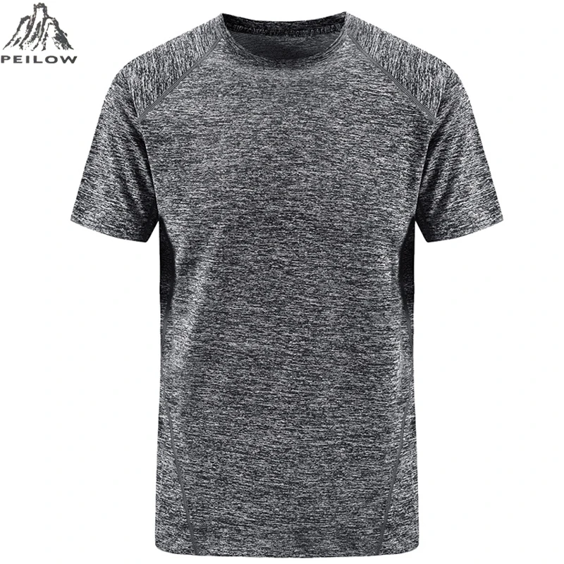 PEILOW Men'S T Shirt Summer Fashion Brand Clothing Mens Solid Color quick drying Short Sleeve Men Casual Tops Tee size L~7XL 8XL PEILOW Men'S T Shirt Summer Fashion Brand Clothing Mens Solid Color quick drying Short Sleeve Men Casual Tops Tee size L~7XL 8XL
