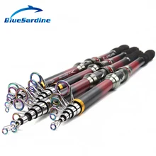 BlueSardine Новое Телескопическое удилище спиннинг морская Удочка жесткий углерода рыболовные снасти 2,1 М 2,4 М 2,7 м 3 м 3,6 м