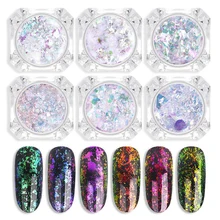 2 мл пигмент для ногтей, порошок, Звездный лазер, блеск, хромированный порошок, зеркальный порошок для дизайна ногтей