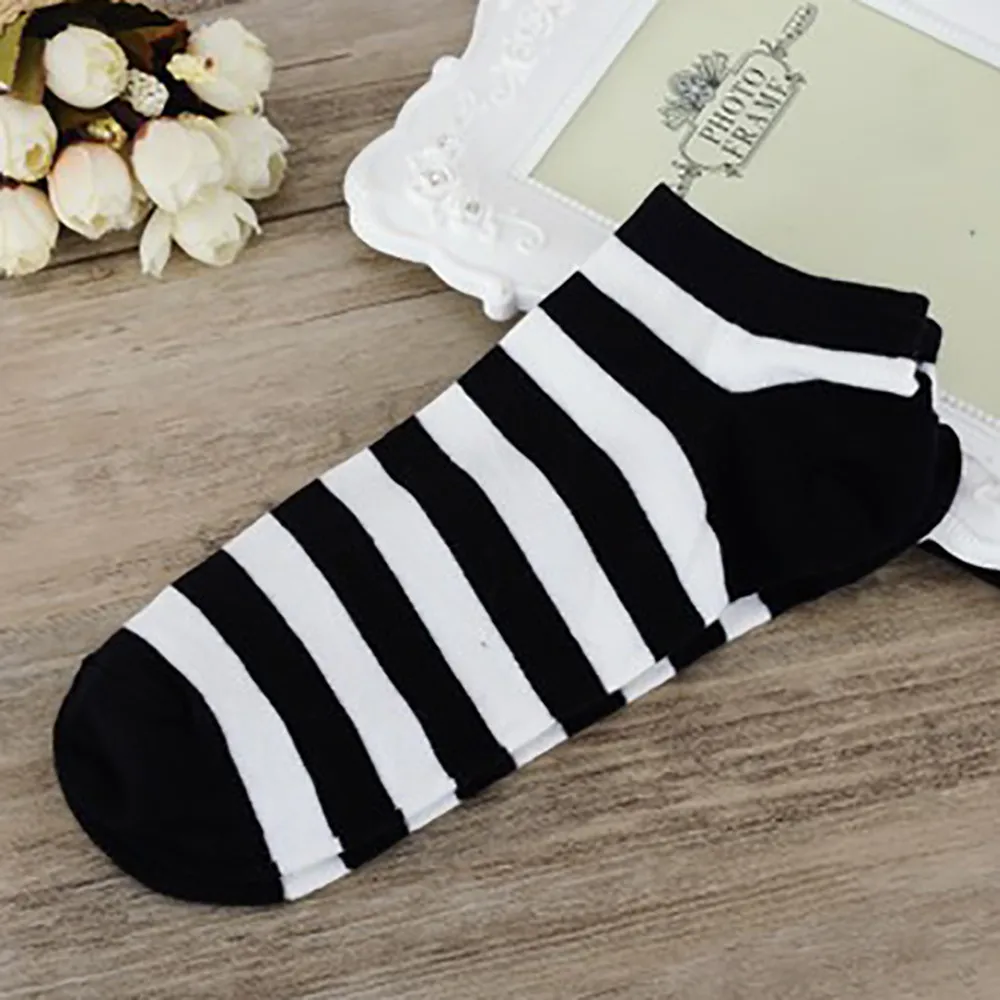 2018 FASHION 1Pairs Women And Men Comfortable Stripe Cotton Sock