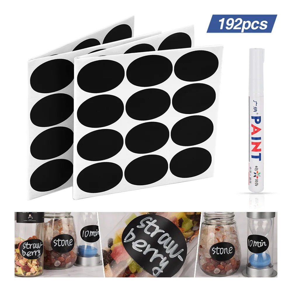 192pcs Kitchen Jam Jars Sticker Label Storage Bottle Glass Organizer
