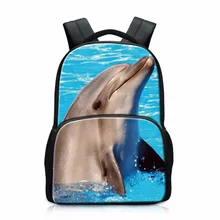 Симпатичные дельфины школьные рюкзаки для девочек ученики начальной школы рюкзаки Aniaml дизайн для подростков мальчиков Тигр Back Pack детей день пакет
