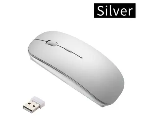 USB Wireless Mouse for Macbook for Win 10/Mac Laptop Computer Rechargeable Mute Silent Optical Gaming Mouse