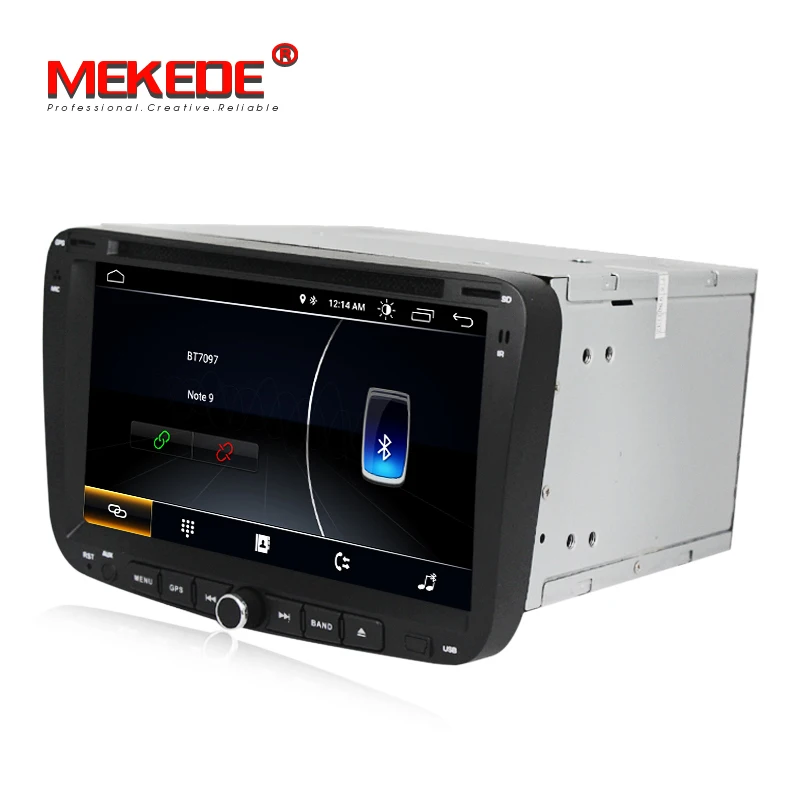 Best MEKEDE 2Din Android8.1 Quad core Car DVD player for GEELY Emgrand EC7 with Free shipping mic navitel map support GPS radio bt 5