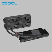 Alphacool графика карты Встроенный водяного охлаждения мм 240 мм радиатор с задней пластиной gpu кулер для public edition 1080Ti/2080/2080Ti