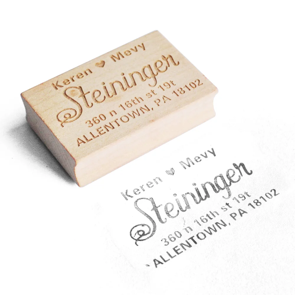  Custom Stamp-Return Address Stamp Brush Calligraphy Wedding Stamp Invitation Stamp - 32836730964