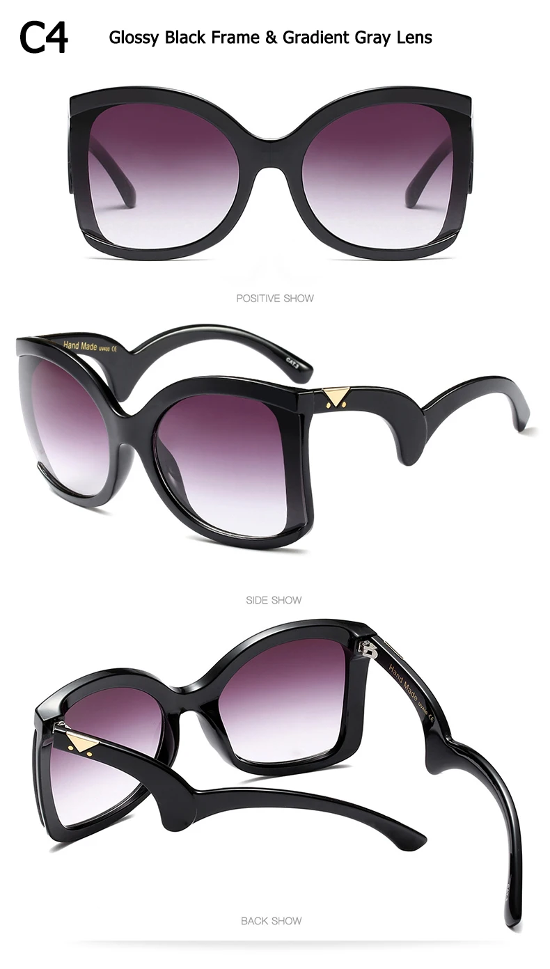 JackJad, новинка, модные женские солнцезащитные очки большого размера в стиле бабочки, градиентные, Ретро стиль, фирменный дизайн, солнцезащитные очки Oculos De Sol Feminino