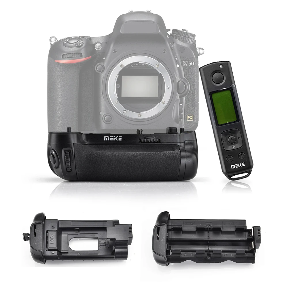 

Original Meike MK-DR750 MK D750 Vertical Battery Grip with 2.4G Wireless Remote Control LCD Display For Nikon D750 Grip