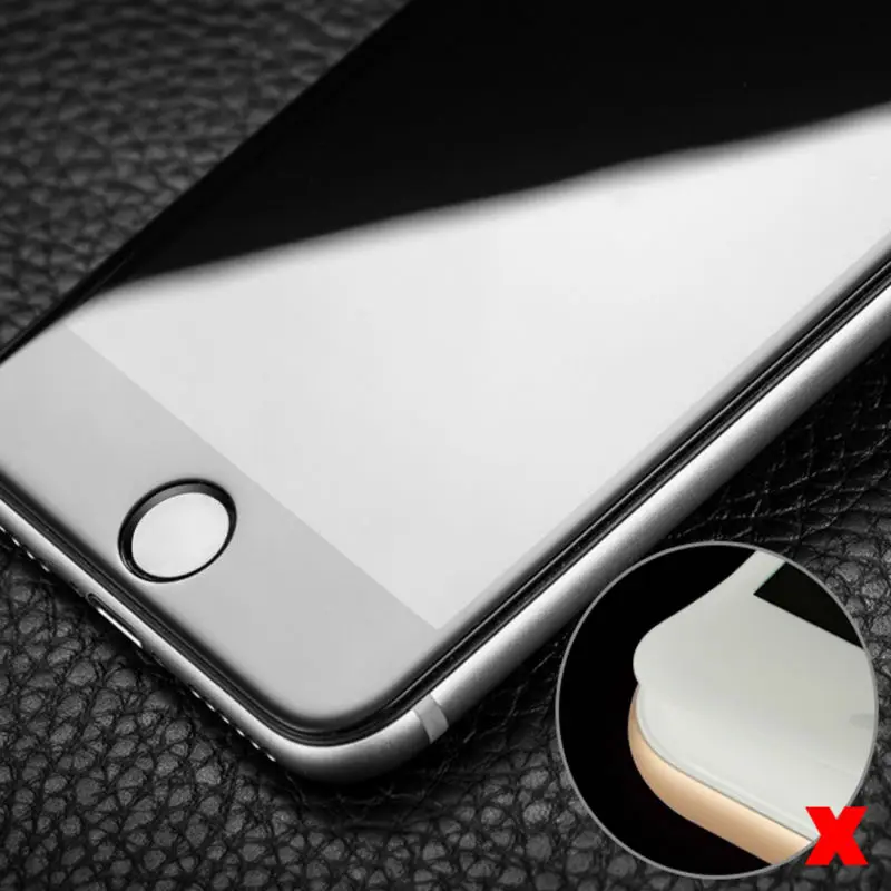 Camdems 100 шт./лот 4d изогнутые полное покрытие из закаленного стекла для iphone 7 7 плюс 6 6s 6 плюс 6s плюс защитное стекло экрана протектор