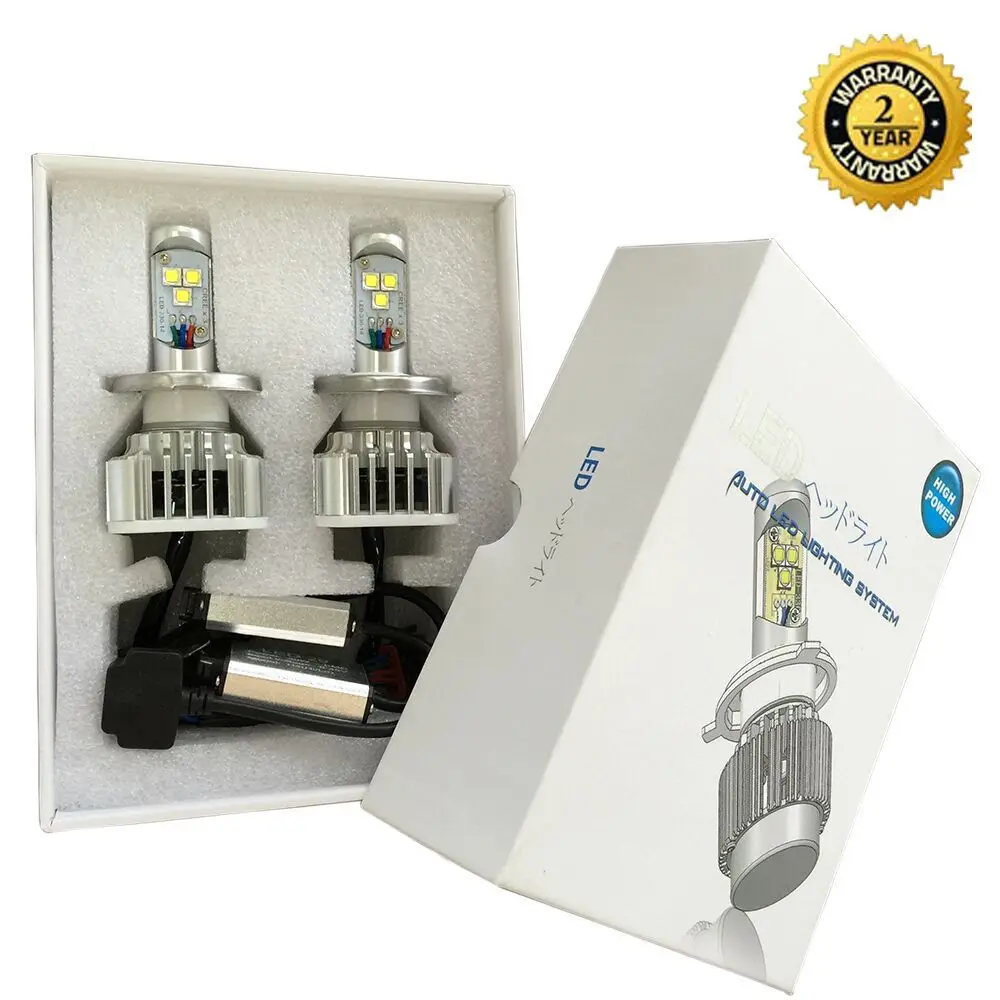 MOSTPLUS 2016 LED headlight kit H7 6000K 6000LM 60W bulbs Pairh7 6000k