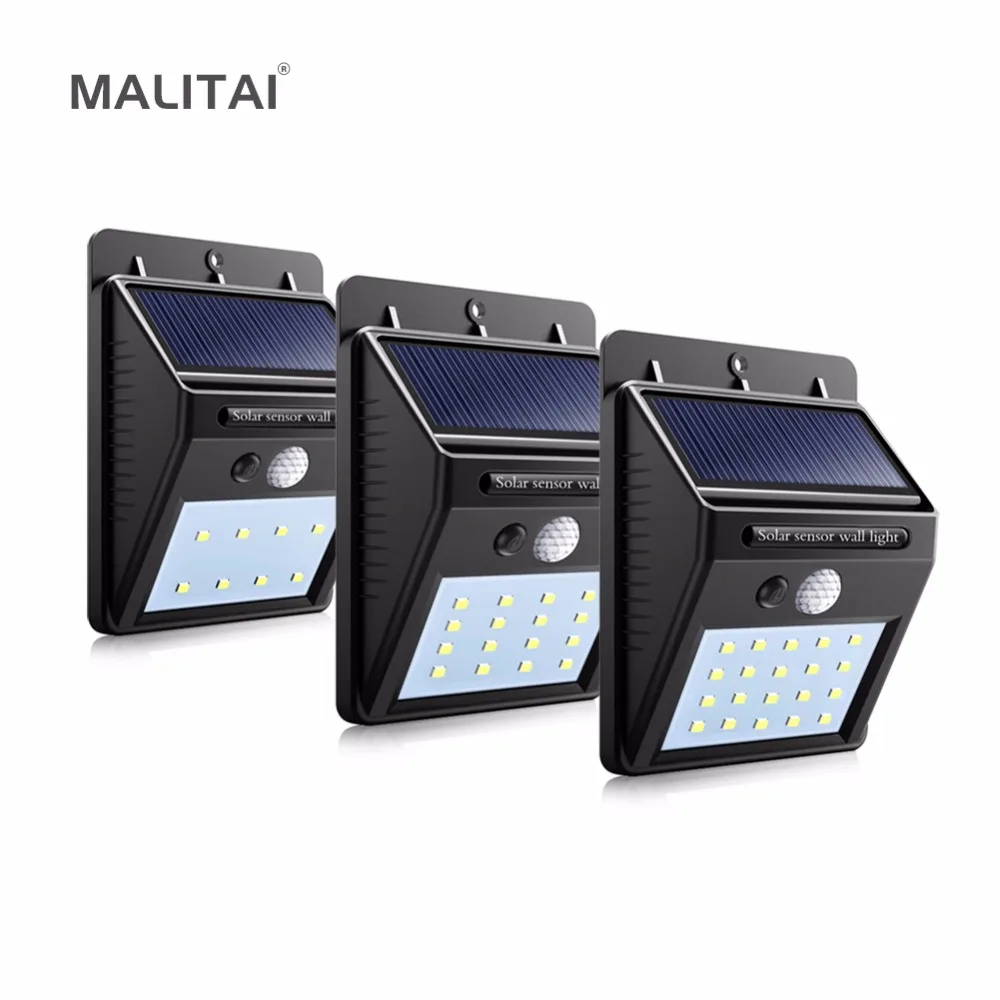 

8 / 16 / 20 LED Solar light Powered Panel Waterproof PIR Motion Sensor Wall lamp Yard Fence Outdoor Path Street Garden lighting