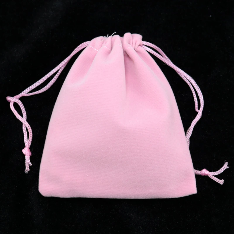 Free Shipping 100pcs/Lot 9x12cm Small Pink Velvet Bags Favor Wedding