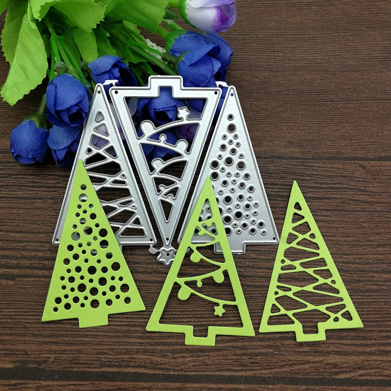 Christmas tree Cutout Metal Cutting Dies Stencils Die Cut for DIY Scrapbooking Album Paper Card Embossing