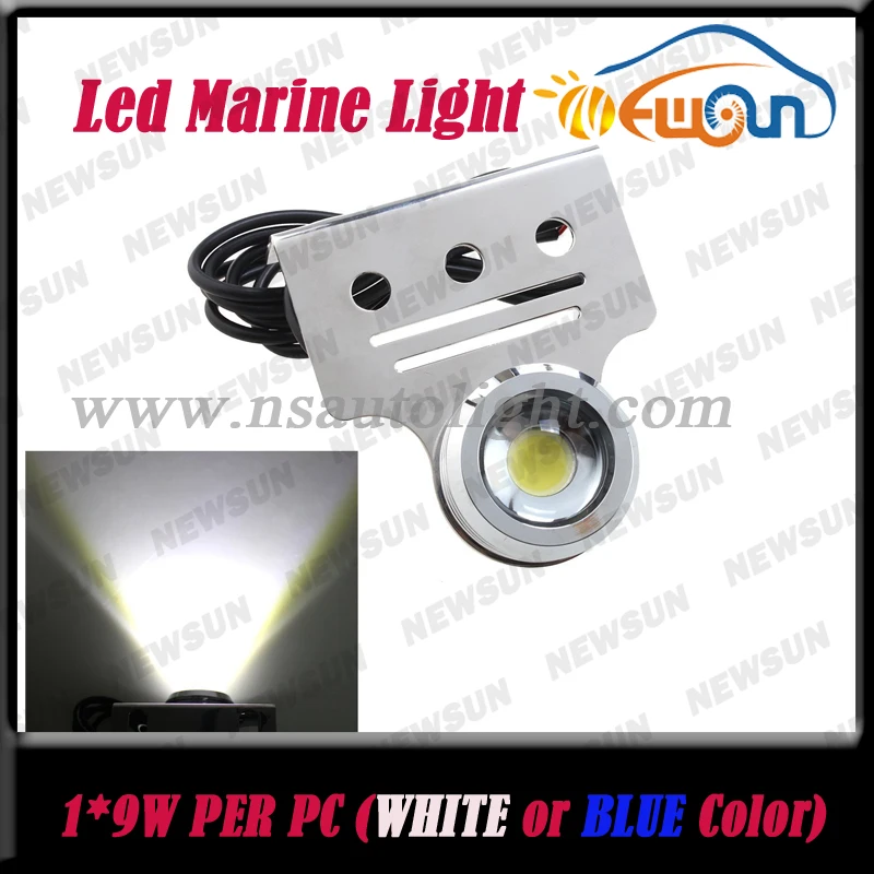 9W 12V LED Underwater Light Waterproof IP68 Marine Yacht Boat Blue