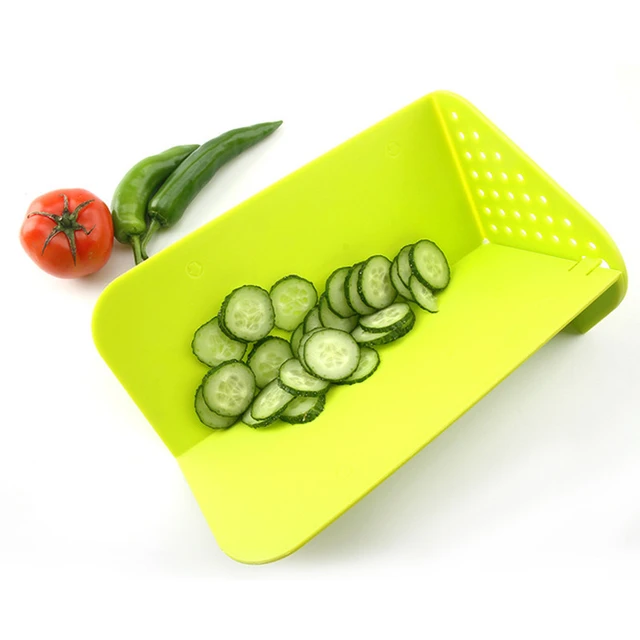 Cutting Board Plus Colander 2 In 1 Chopping Board With Integrated Strainer - Chopping Blocks - AliExpress