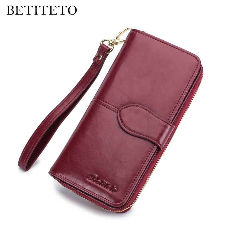 

Betiteto Genuine Leather Women Wallet Female Carteras Handy Coin Purse Money Clutch Portomonee Cuzdan Partmone Portmann Walet