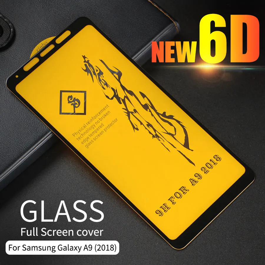 Jappinen НОВЫЙ 6D Полный Клей закаленное стекло для samsung Galaxy A9 2018 плюс полное покрытие