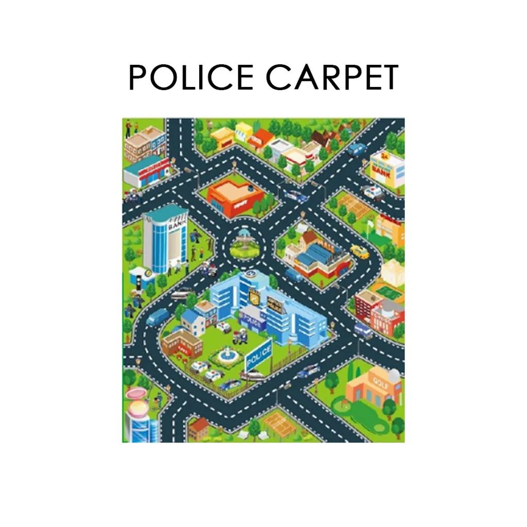 Дорожный игровой коврик детский игровой коврик для игр с автомобилями и образовательные игрушки для детей дорожный игровой коврик-учим - Цвет: B