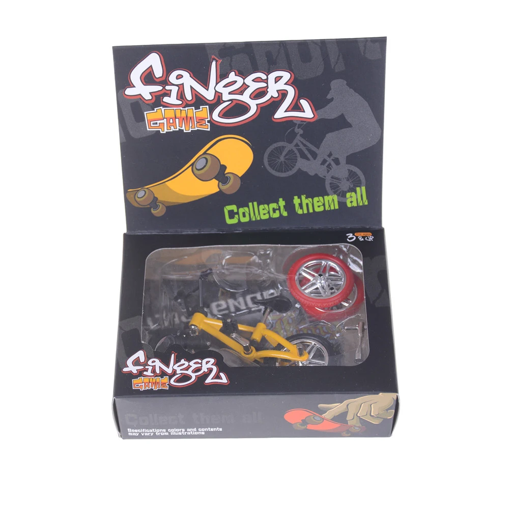 Новая распродажа мини-велосипед Finger Trix Finger Bikes игрушки Tech Deck гаджеты Новинка кляп игрушки для детей подарки модель велосипеда - Цвет: Цвет: желтый