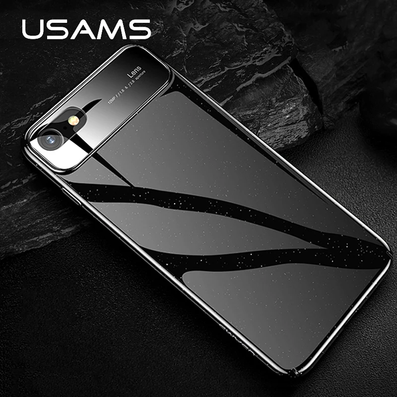 Чехол USAMS Starlight для iPhone 7/8/7 p/8 p Meo серии PC + стеклянный зеркальный чехол телефона