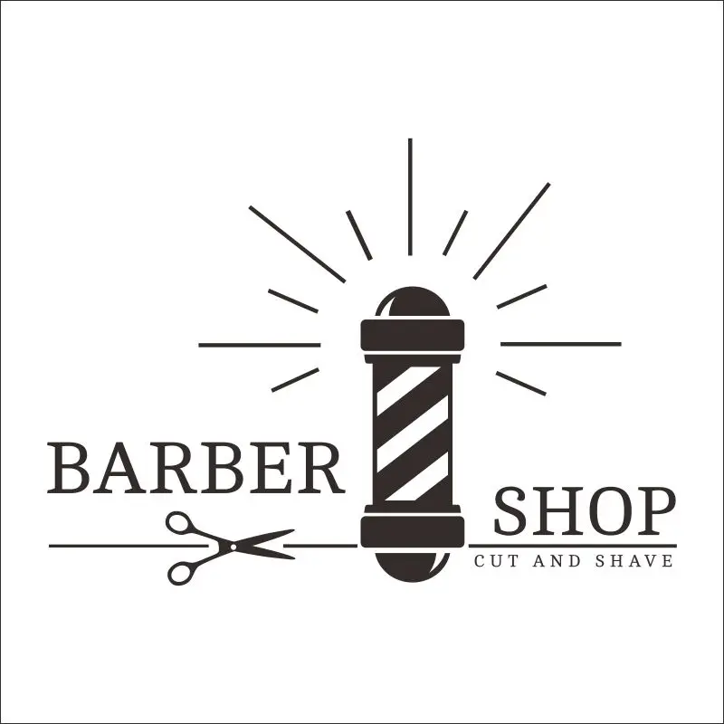 DCTAL hombre Парикмахерская pegatina ESTD Chop хлебная наклейка стрижка pelo Clipper afeitar vinilo Wall Art