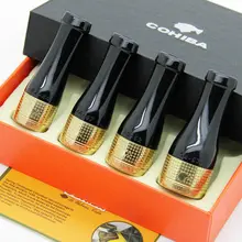 COHIBA Golss Gold Reinem Kupfer Harz Zigarre Rohr Halter Düse 4 Größen (42-57 Ring Gauge)