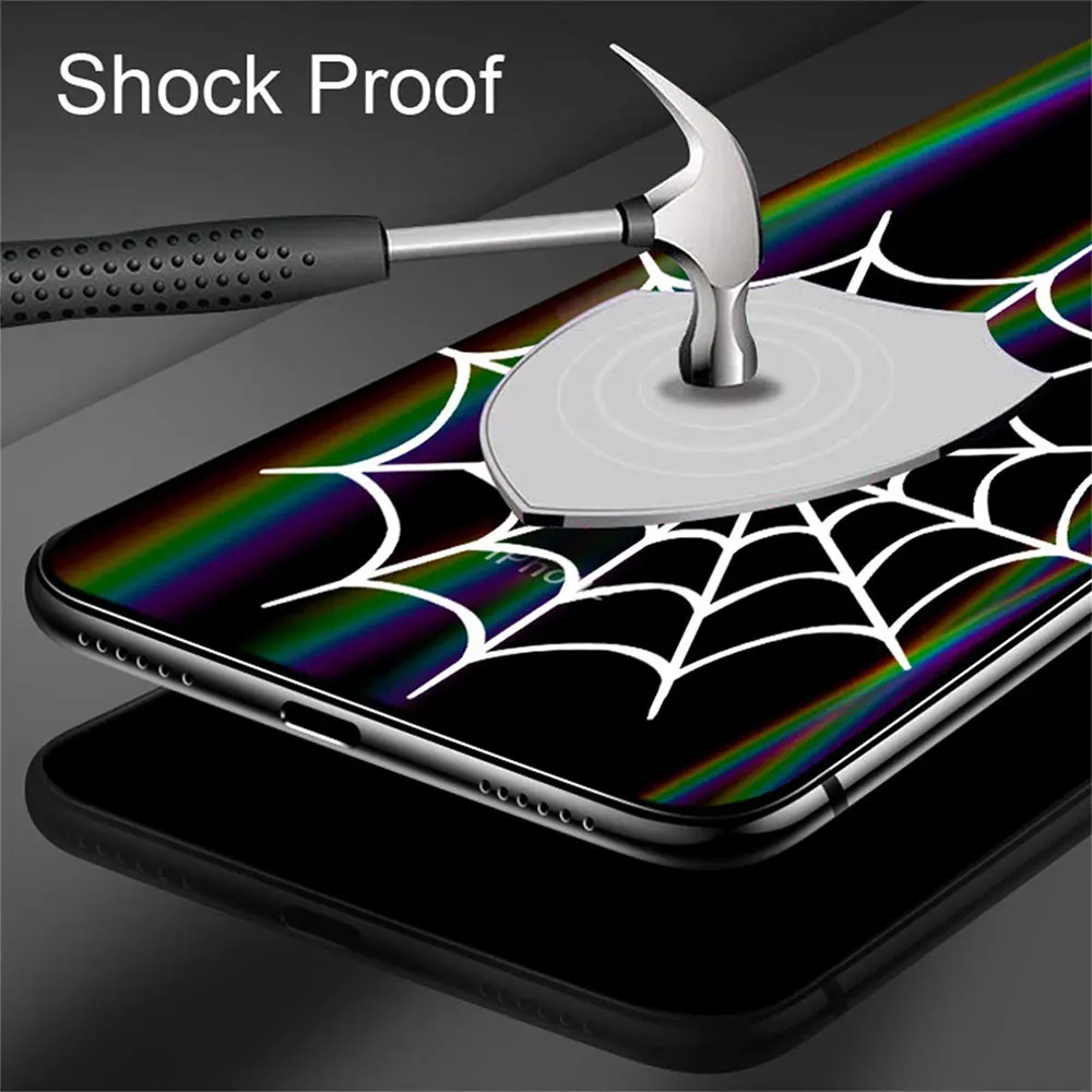 Ascromy Aurora Gradient Transparent Back Film Protection for iPhone Xs Max X S XR 8 Plus 7 6 6S Screen Protector ScreenProtector (4)