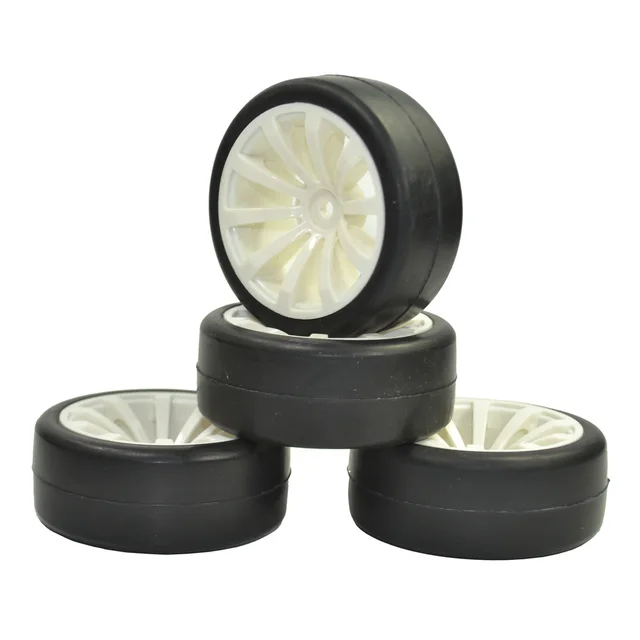 Best Price 4PCS Rubber RC Racing Tires Car On Road Wheel Rim Fit For HPI 1/10 HSP 94123/94122/94103