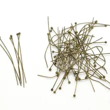 DoreenBeads медные штифты с шариковой головкой античная бронза 4,5 см(1 6/") длинные, 0,5 мм(калибр), 30 штук Новинка