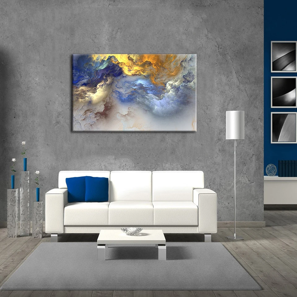 Arte Abstracto Lienzo Arte De La Pared Hogar Feliz En La Lona