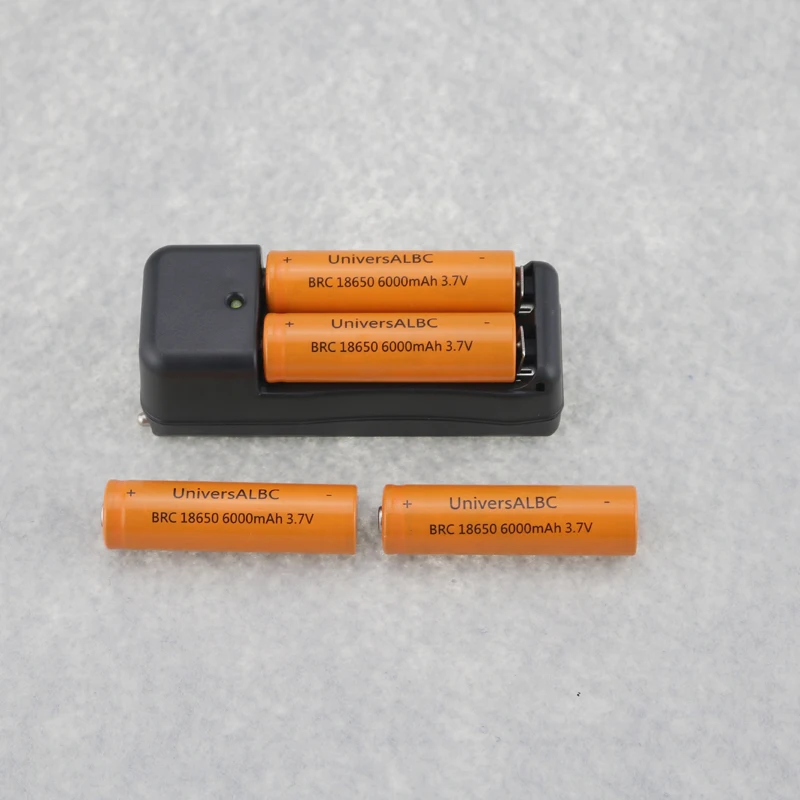 

4PCS Rechargeable 3.7V 6000mAh BRC 18650 Li-ion Battery With Universal Battery Charger for 18650 26650 16340 14500 18350 Ect