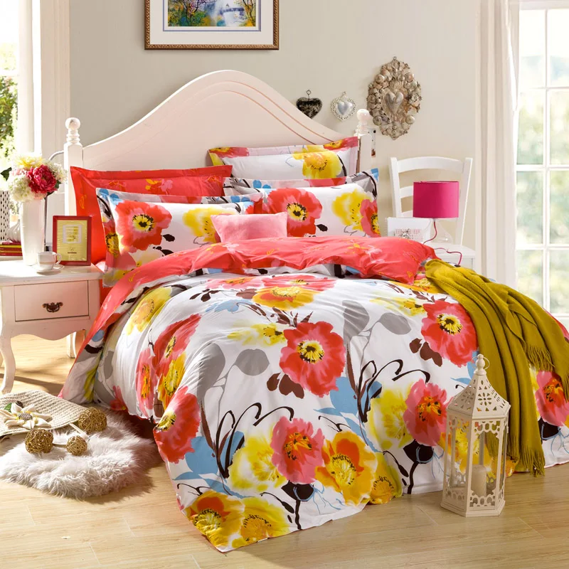 Unikea Luxury 100 Cotton Duvet Cover Set Floral Patterns