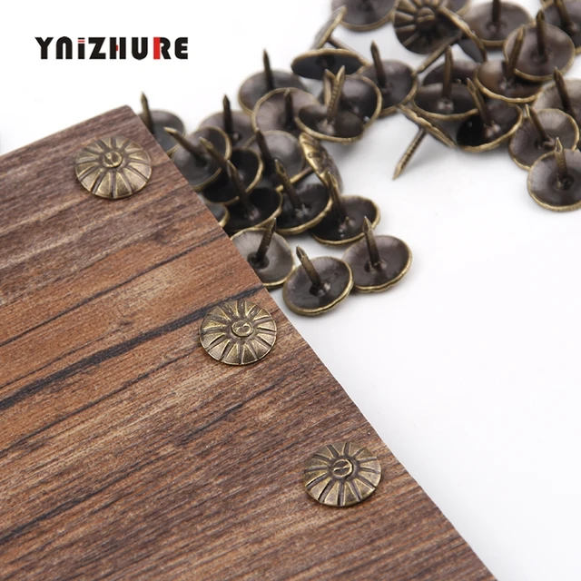 50Pcs Antique Flower Decorative Upholstery Tacks Jewelry Gift Wood Box Door  Sofa Furniture Nails Stud Pushpin Doornail Hardware - AliExpress