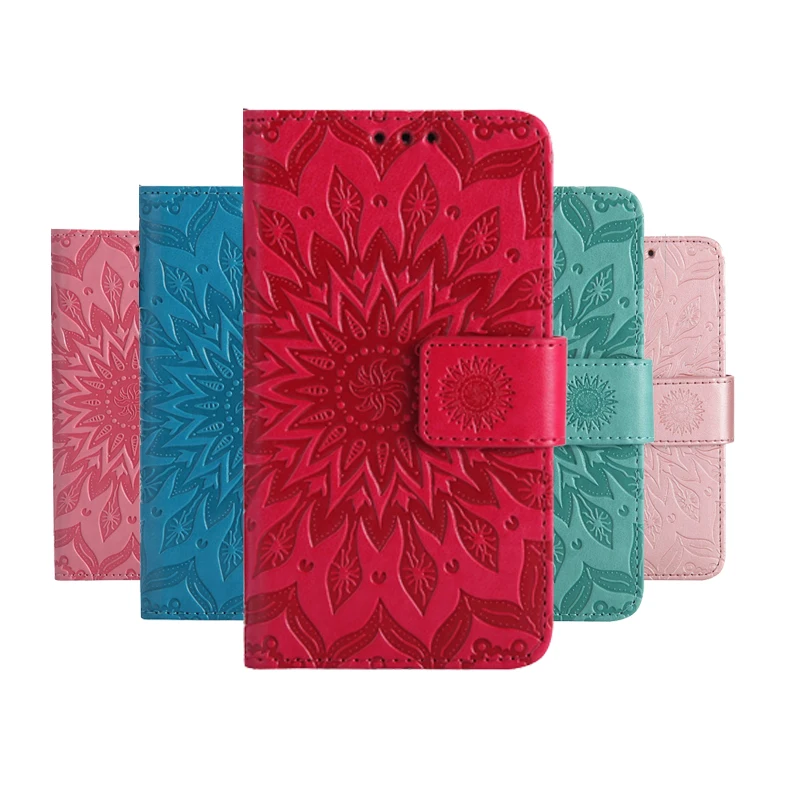 

Phone Coque Cover Case for Samsung Galaxy A3 A5 J3 J5 J7 S6 S7 Edge S8 S9 Plus S4 S5 2015 2016 2017 With Sun Flower Plain Wallet