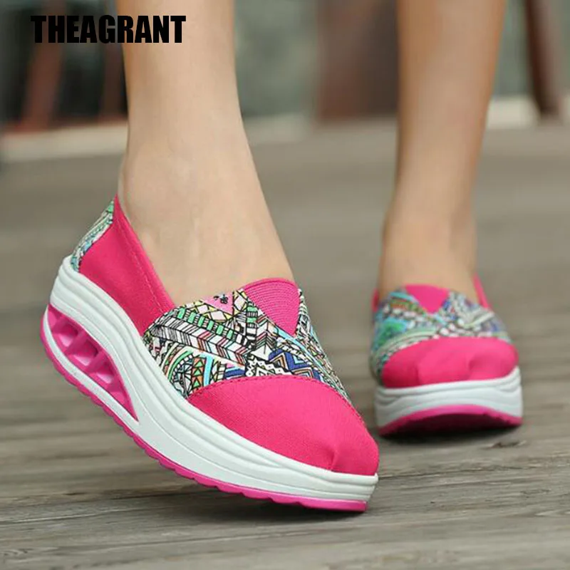 

THEAGRANT 2019 Spring Autumn Women Sneakers Canvas Shoes Woman Loafers Ethnic Breathable Casual Chinese Shoes Ladies WSN289