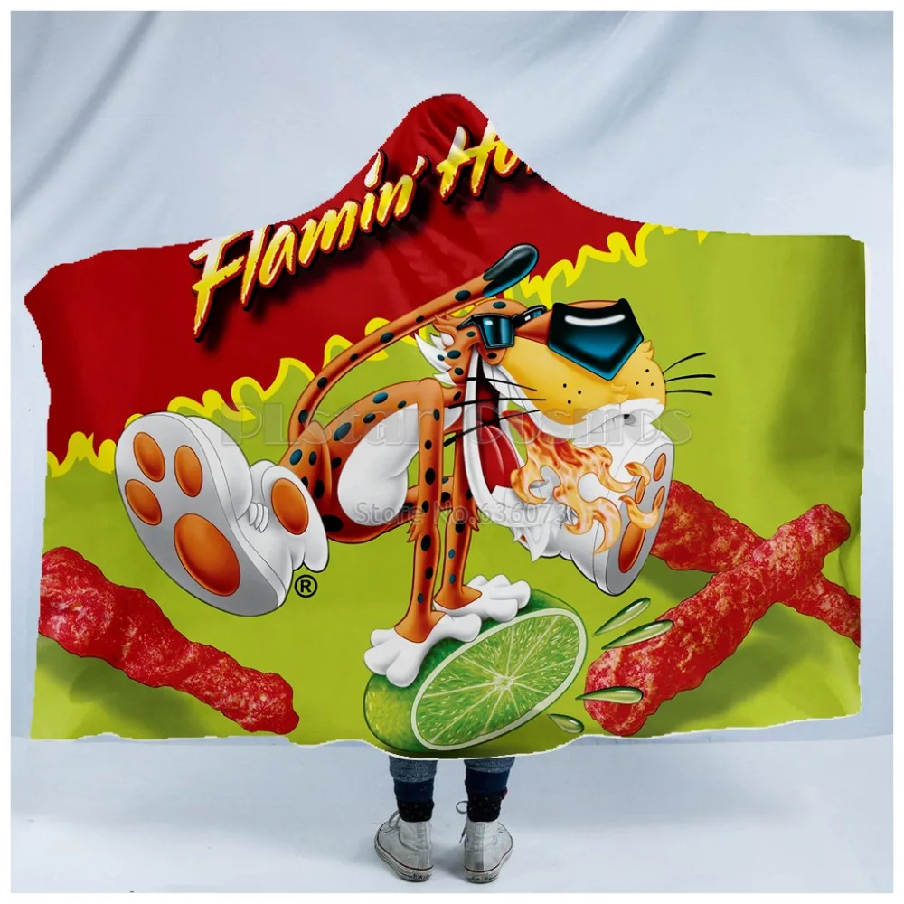 Plstar Cosmos Hot Cheetos, забавное одеяло с капюшоном, 3D принт, пригодное для носки, одеяло для взрослых, мужчин, женщин, стиль-1