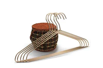 

Golden Aluminum Alloy Tops Hanger ,Light Space Saving Metal Hanger for Shirts and Clothes (30 pieces/ Lot)