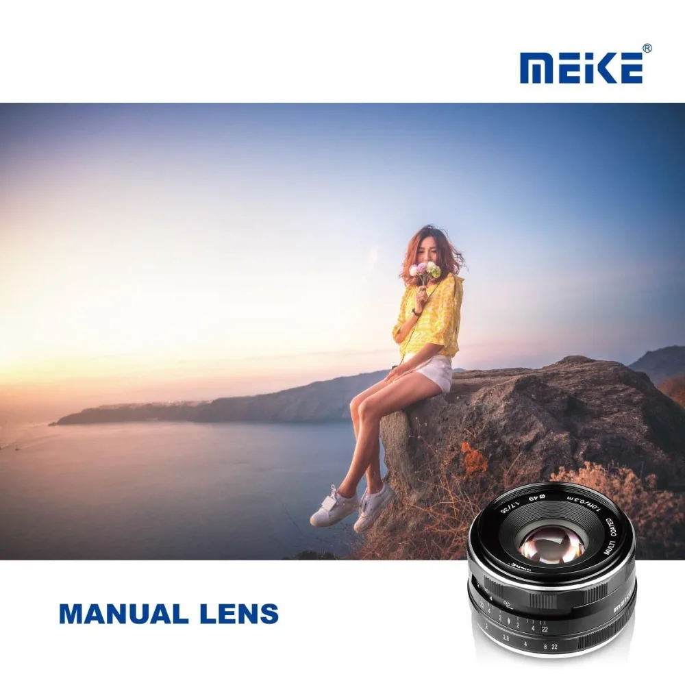 Meike MK-C-35-1.7 35 мм f1.7 объектив с большой апертурой ручной фокусировки для камер Canon APS-C M1/M2/M3/M5/M10/M50/M100