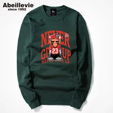 Abeillevie 2017 New Cotton Long Sleeve Men Tshirts Fall Pattern Long T shirt for Men Letter