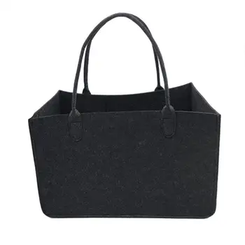 

Solid Color Women Eco-friendly Felt Shopping Basket Gifts Bag Pouch with Handle