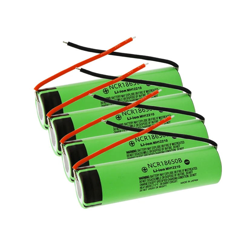 NCR18650B 3,7 v 3400 mah 18650 литиевая аккумуляторная батарея фонарик батареи+ провод