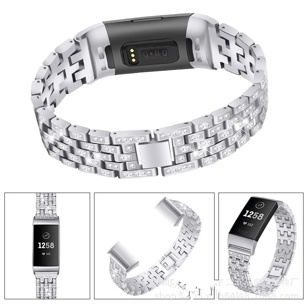 2 In1 COMLYO Нержавеющая сталь ремешок для Fitbit заряд 3 браслет пленка, Защитная пленка для подгонки разрядных Charge 3 Смарт-часы