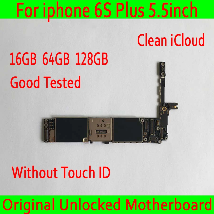 

For iphone 6S Plus 5.5 inch Motherboard Without Touch ID,with IOS System MB Plate Original unlocked for iphone 6S Plus Mainboard