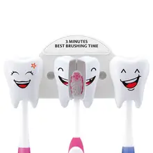 Симпатичные улыбка зубы стиль зубная щётка держатель Мультяшные зубные щетки стенд контейнер ванная комната поставки