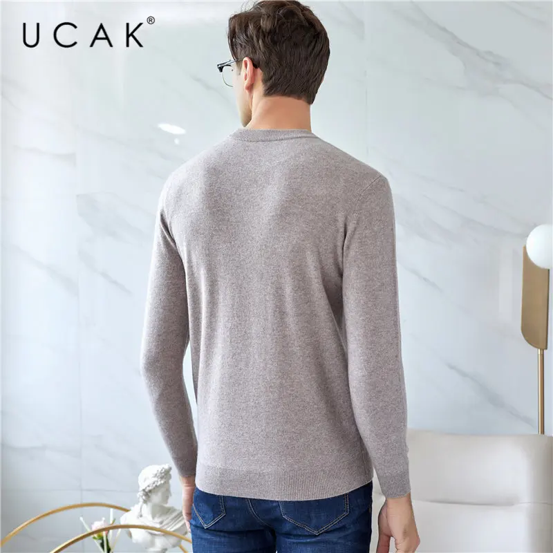 UCAK Brand Merino Wool Sweater Men 2019 New Arrival Autumn Winter Mens Sweaters Pull Homme Soft Warm Cashmere Pullover Men U3030 UCAK Brand Merino Wool Sweater Men 2019 New Arrival Autumn Winter Mens Sweaters Pull Homme Soft Warm Cashmere Pullover Men U3030