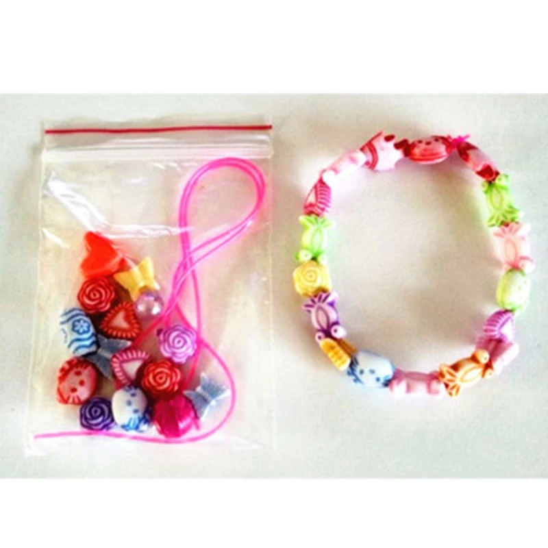 

DIY Jewelry Chain Bracelet String Beads Toy Novelty Gift Doll Accessories Kids Child Arts Crafts DIY toy Beads Toys
