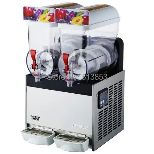 

Free Shipping, Commercial slush machine with double bowls