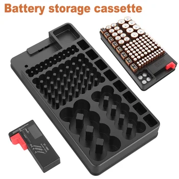 

Battery Organizer Case Storage Box Can Contain Batteries with Removable Tester DC112