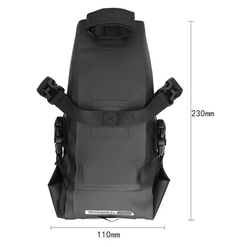 Sale ROSWHEEL Bicycle Seatpost Bag Waterproof Bicycle Saddle Seat Storage Pannier Cycling MTB Road Side Reflector Bike Rear Pack 12