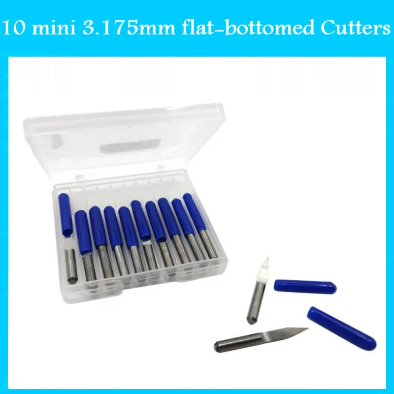 

10pcs 3.175mm CNC Router Bit Carbide PCB Engraving Bits 10/20/30 Degree Milling Cutter Tools